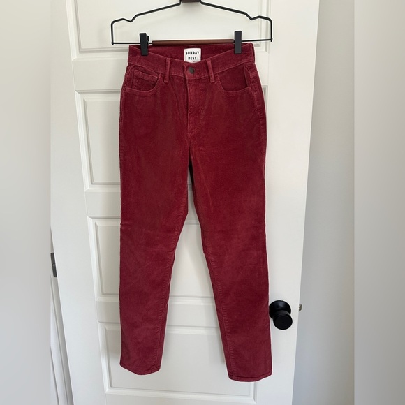 Sunday Best Red Corduroy Pants - Picture 1 of 4